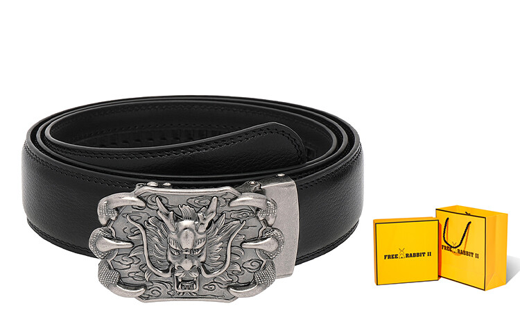

Кожаный ремень унисекс Free Rabbitⅱ, Цвет пистолета + активная желтая подарочная коробка