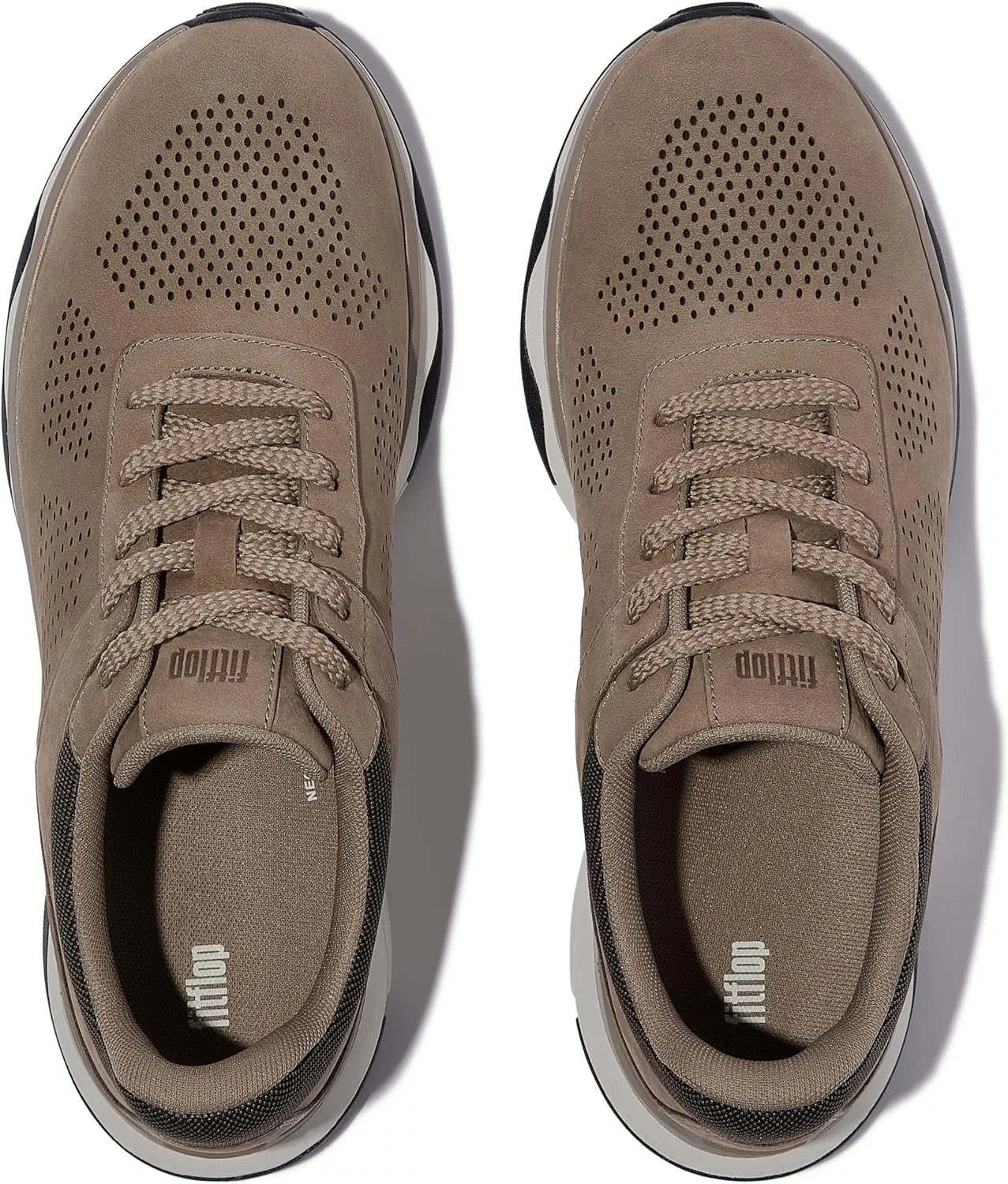 Мужские спортивные кроссовки FitFlop Vitamin Ffx Perf из нубука, Taupe — фото 3