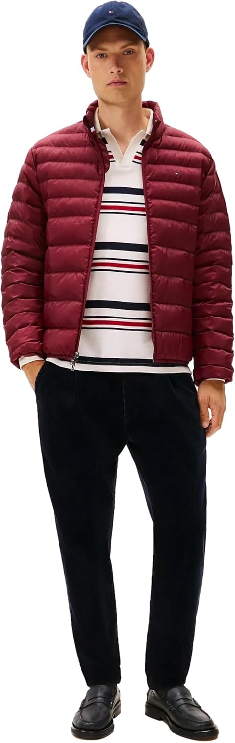 Мужская утепленная пуховая куртка TOMMY HILFIGER с возможностью упаковки, Deep Rouge — фото 3