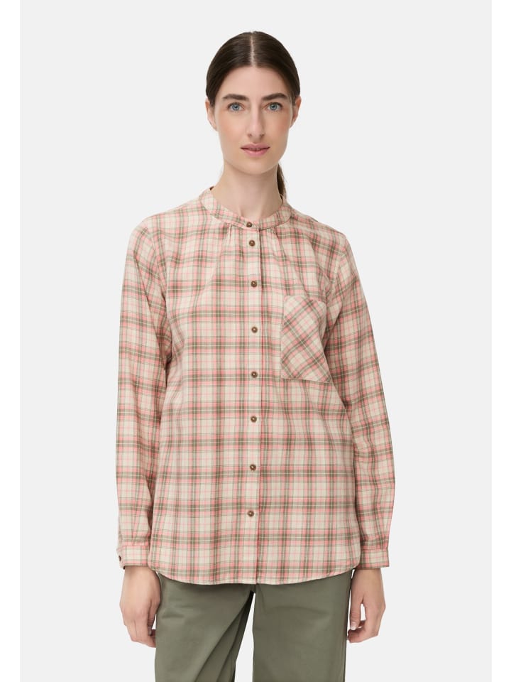 

Клетчатая блузка из хлопковой смеси фиолетово-розового цвета Camel Active