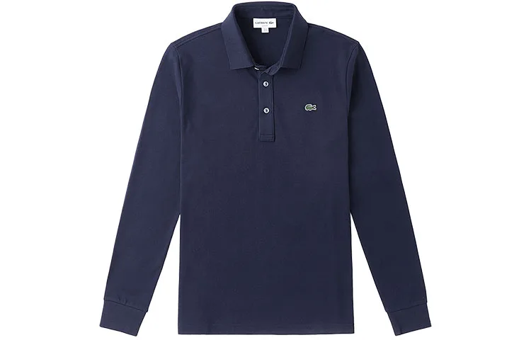 Футболка поло с логотипом LACOSTE, 166/темно- синий