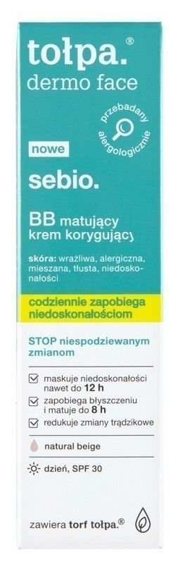 

Tołpa Dermo Face Sebio BB ВВ крем для лица, 40 ml