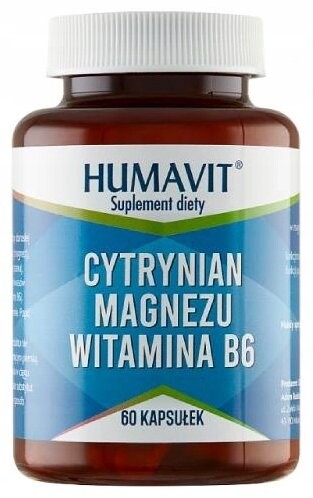 

HUMAVIT Цитрат магния + витамин B6, 60 капсул. Inna