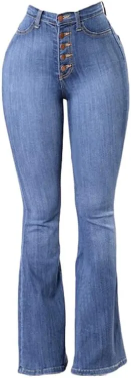 

Джинсы Andongnywell Mid Waist с расклешенным низом