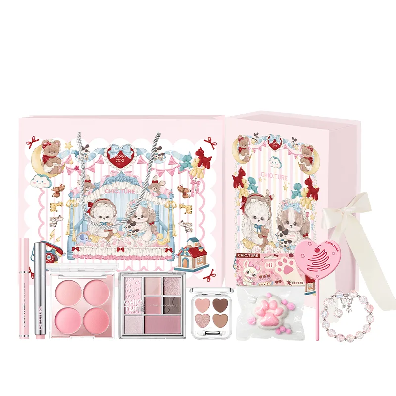 CHIOTURE Sweet Dream Toys House набор для макияжа с легкой растушевкой, натуральным глянцевым блеском для губ и зеркальным финишем, Makeup Box — фото 4