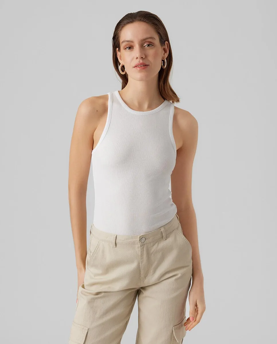 

Однотонный женский топ без бретелек Vero Moda, белый