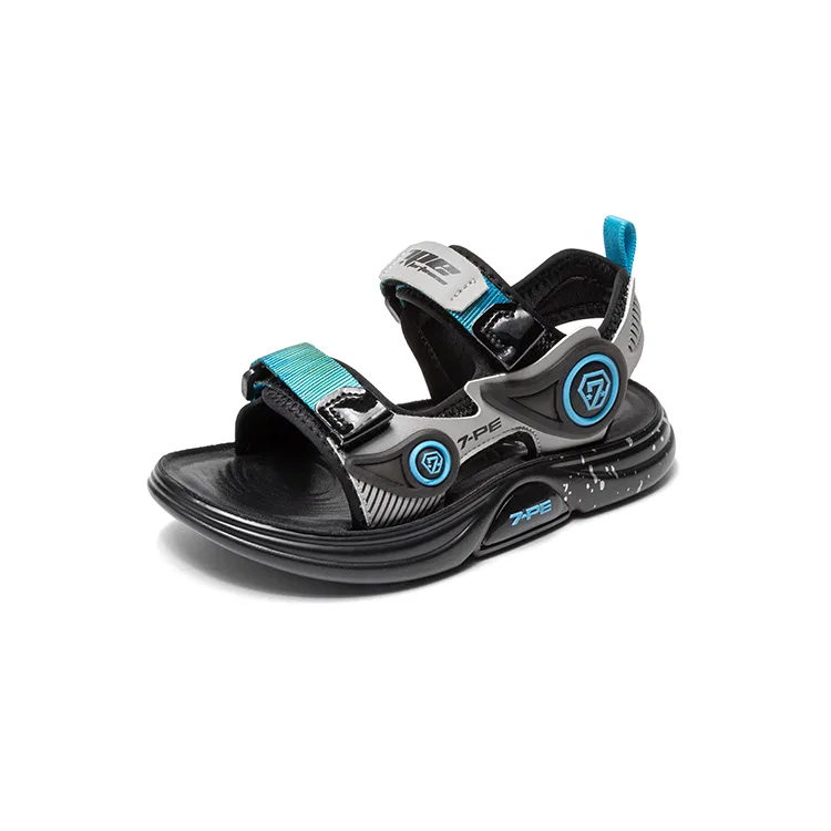 7-PE Сандалии детские с синтетической кожи и ткани 7 PE Black/Blue — фото 2