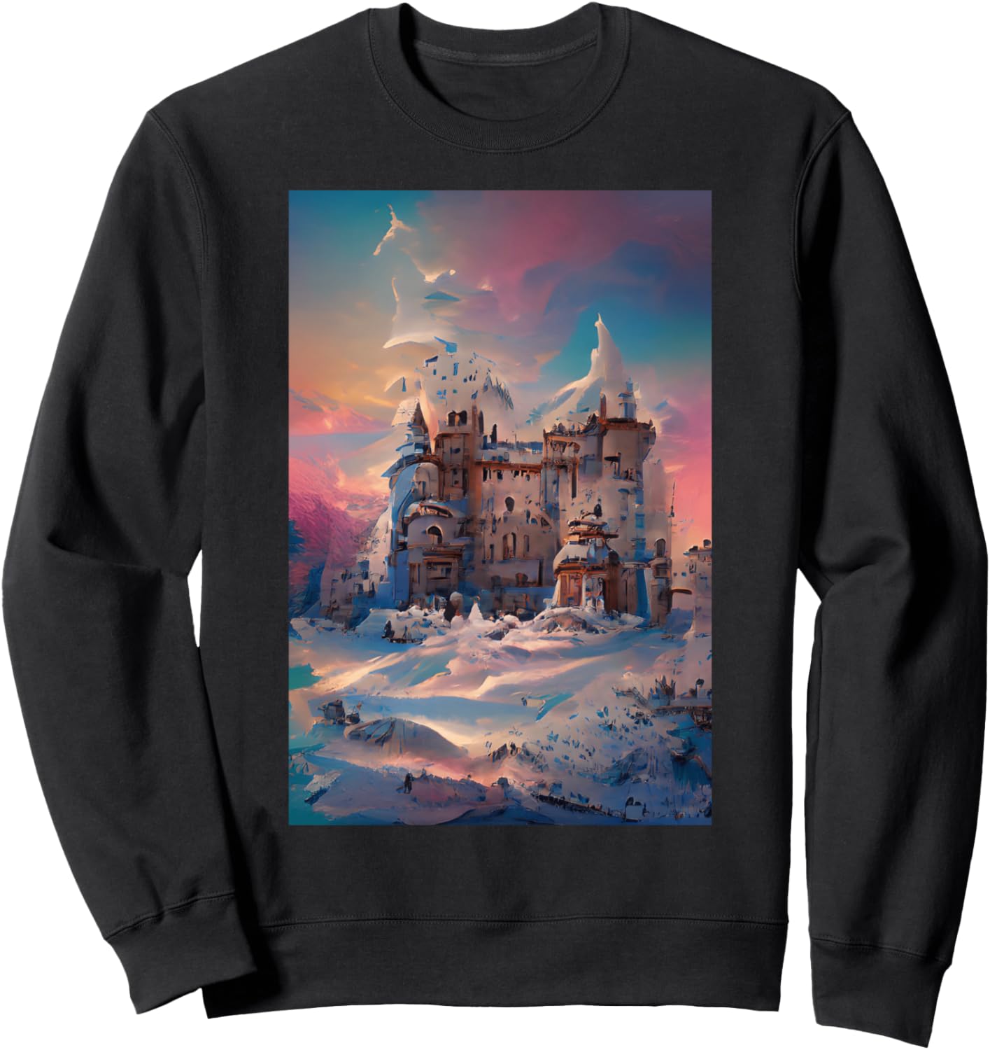 

Сказочный мир: Зимний замок, Снежный замок. Толстовка Winter Wonderland Fantasy, черный
