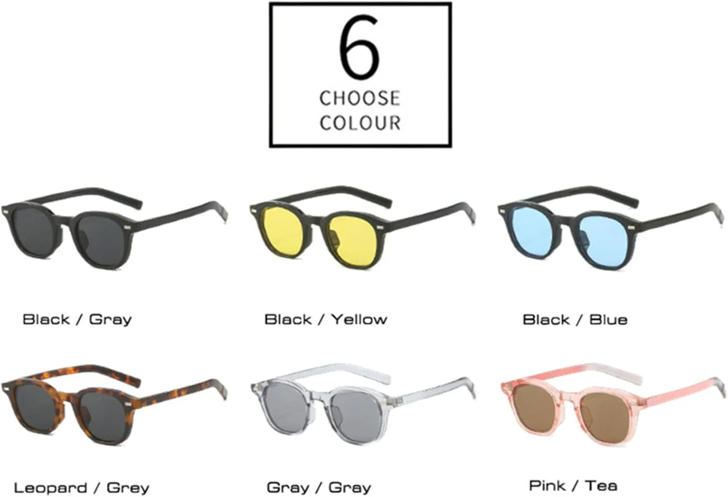 

Винтажные панк-солнцезащитные очки для женщин, модные солнцезащитные очки UV400 для мужчин, овальные солнцезащитные очки с заклепками TOIPASTN, Black Yellow