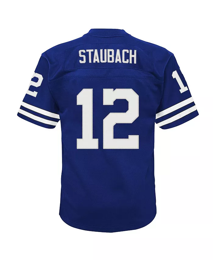 Детская футболка Dallas Cowboys с именем и номером Roger Staubach, синяя, ретро-дизайн 1971 года Mitchell & Ness — фото 4
