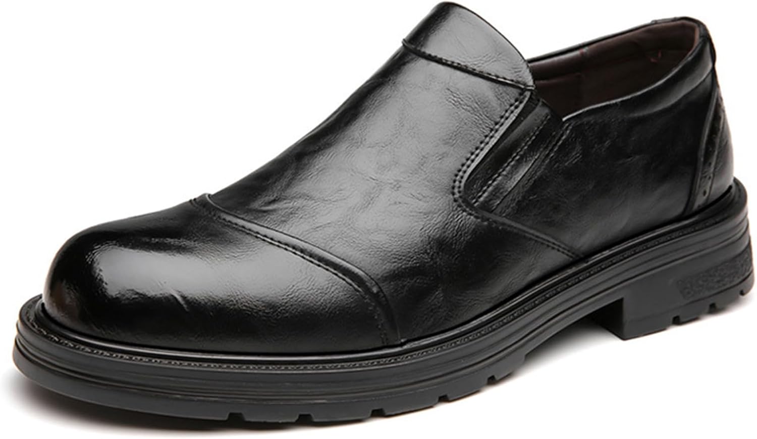 

Мужские туфли ADMLZQQ из кожи, формальные деловые оксфорды и дерби, повседневные для выходных, черный