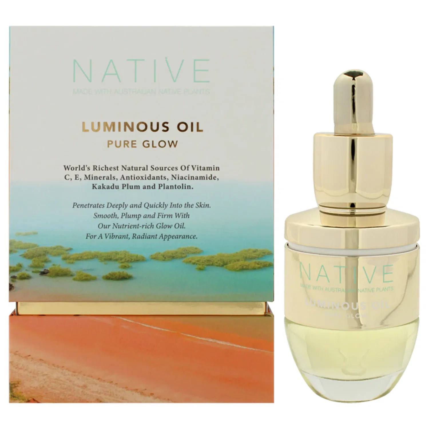 Масло для лица Native Luminous Pure Glow Oil от Klara для женщин - 1,01 унции, Clear