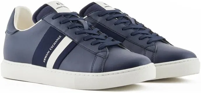 Мужские кроссовки Armani Exchange Paris Double Line, Navy Off White — фото 2