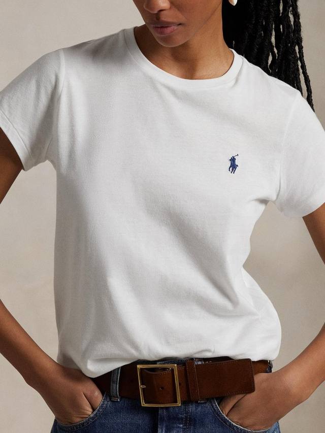 Хлопковая футболка с круглым вырезом Ralph Lauren, White — фото 3