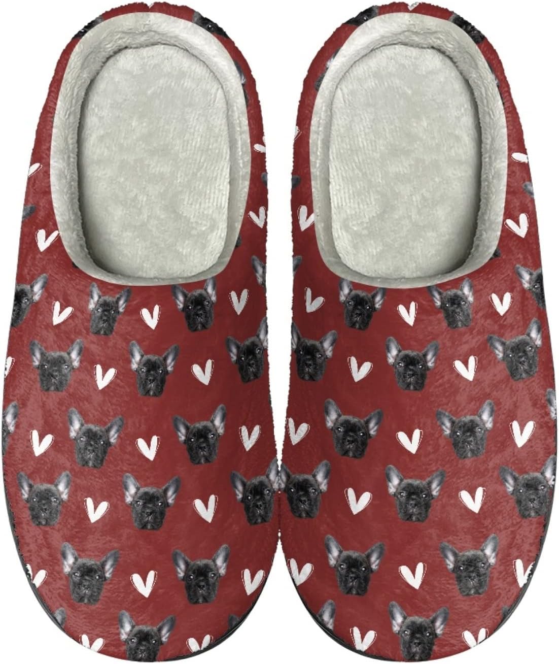 

Xoenoiee Мужские и женские теплые пушистые тапочки для спальни, домашние тапочки, противоскользящие зимние домашние тапочки, красный