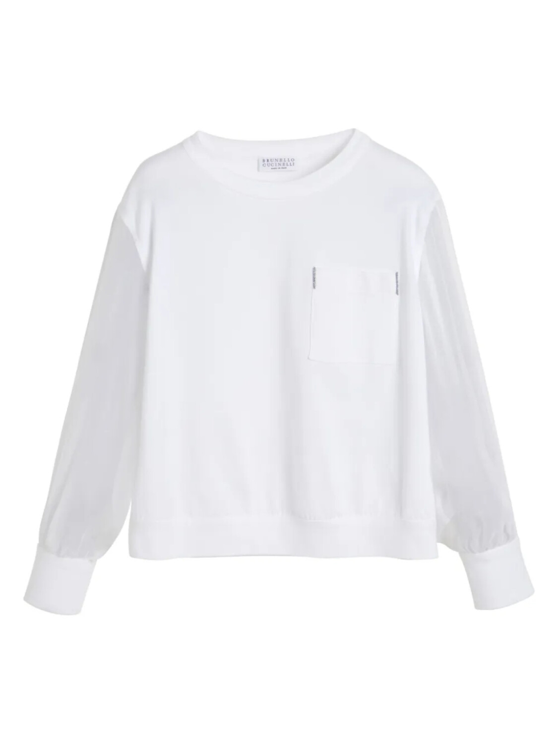 

Brunello Cucinelli Kids топ с декором Monili, белый