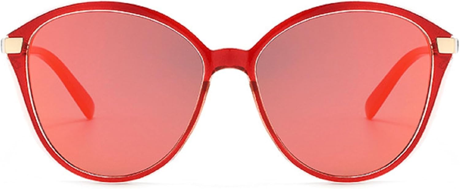 

Модные солнцезащитные очки «кошачий глаз» для женщин, ретро-очки для вождения, солнцезащитные очки с защитой от УФ-излучения, стильные цветные зеркальные солнцезащитные очки для женщин mincl, Red