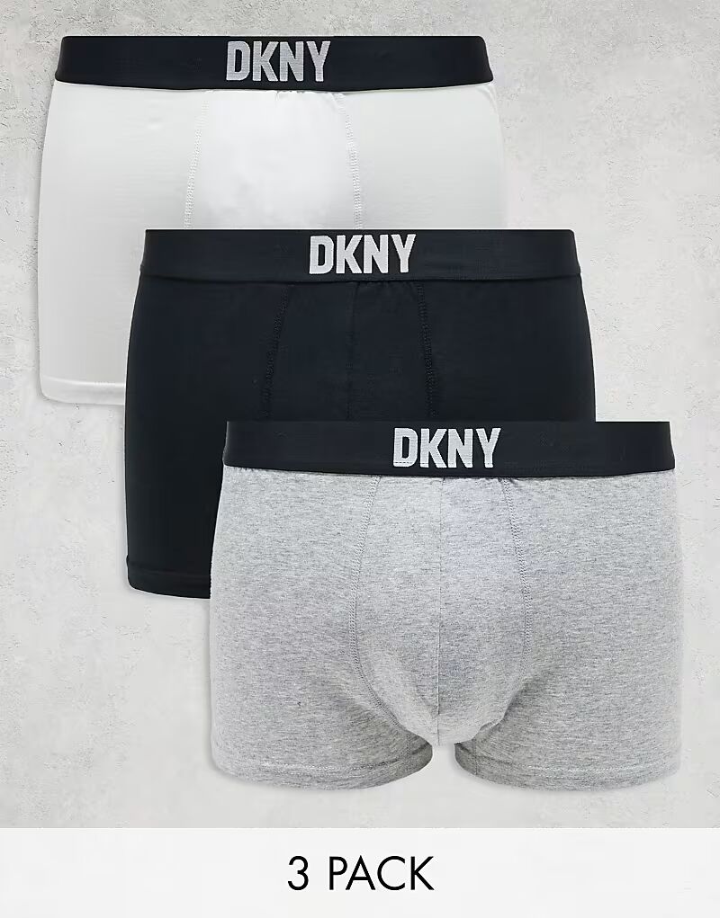 

DKNY 3 пары трусов-боксеров из модала New York белого цвета