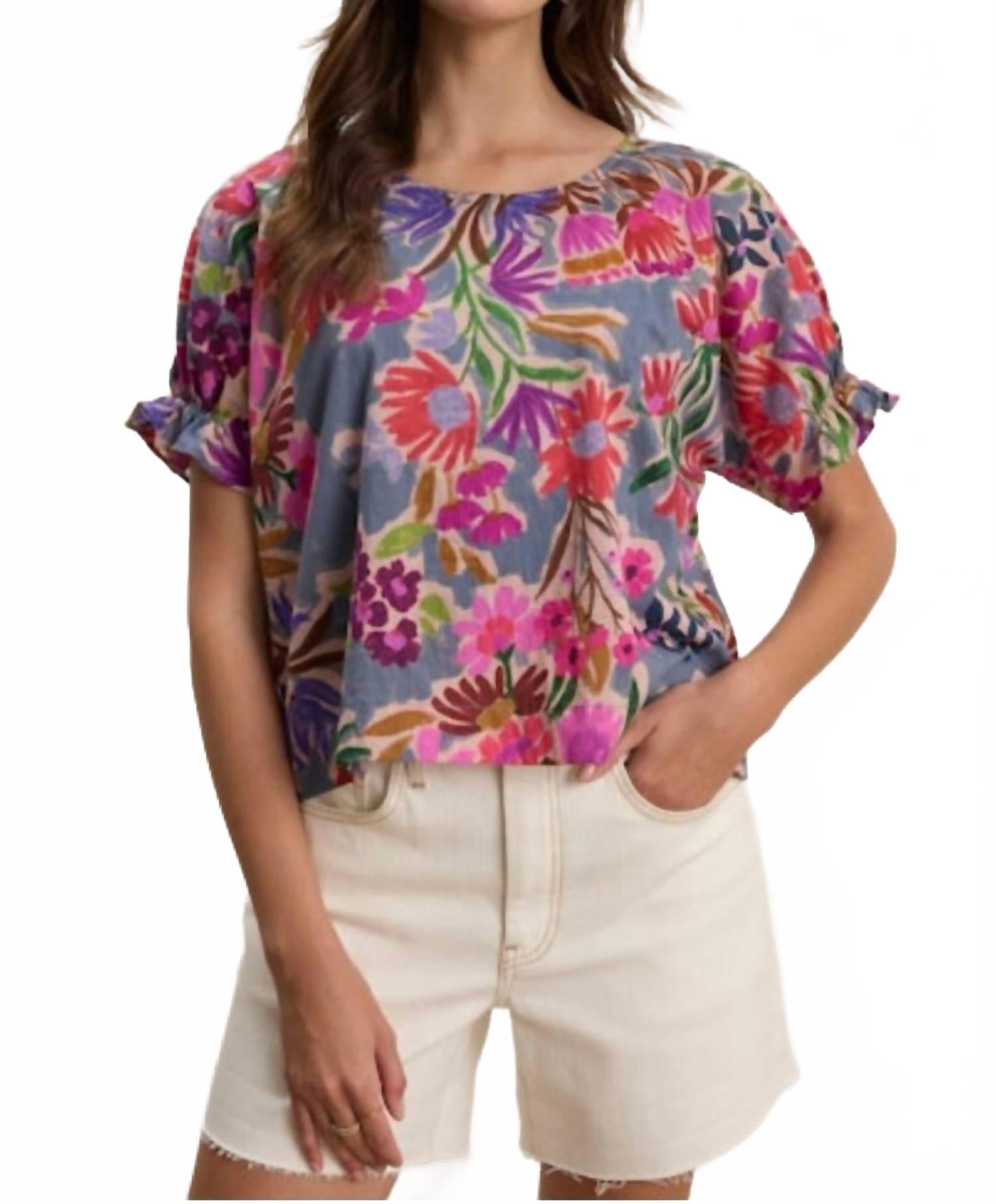 

Топ с коротким рукавом Delilah в цветочном принте Tahiti Velvet by Graham & Spencer, Tahiti