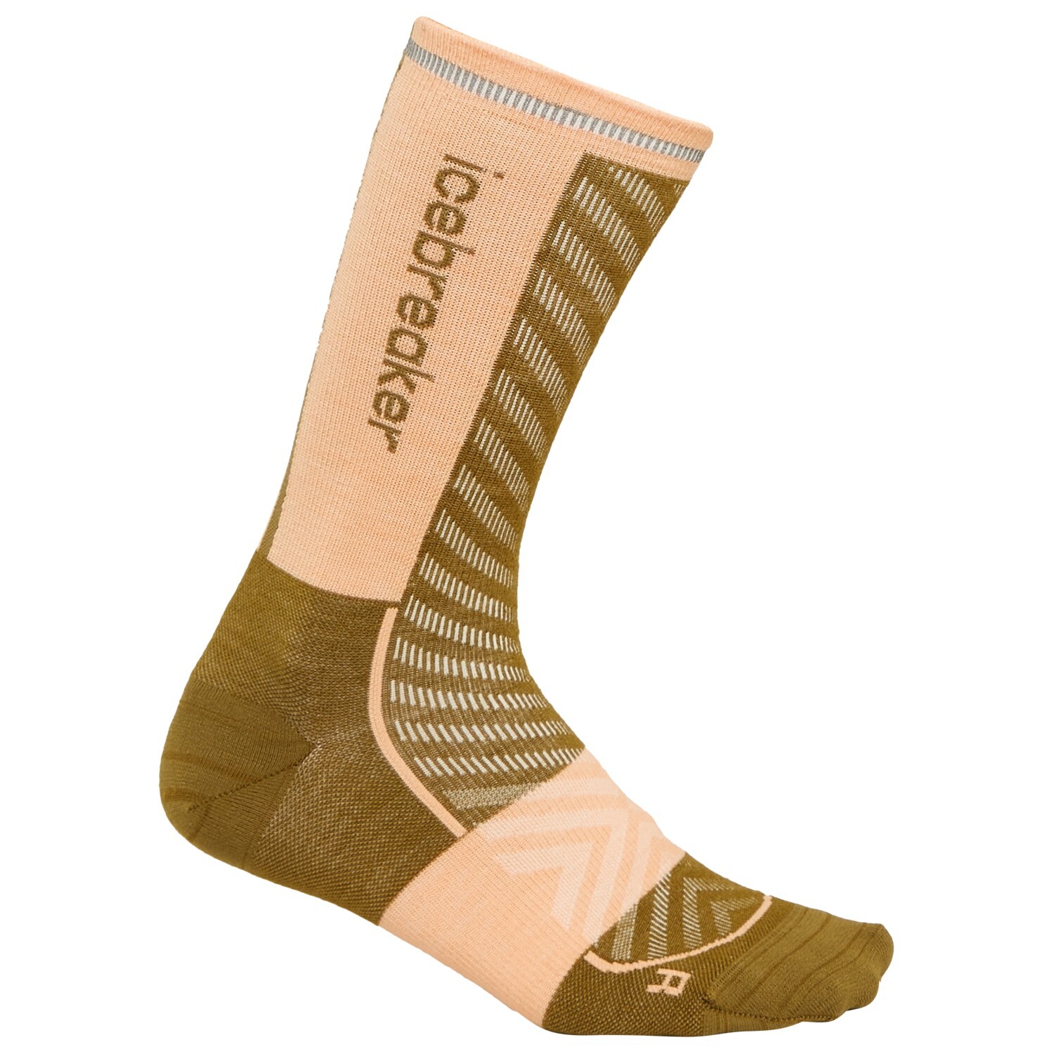 

Носки для бега Icebreaker Merino Run+ Ultralight Crew, цвет Algae/Feldspar