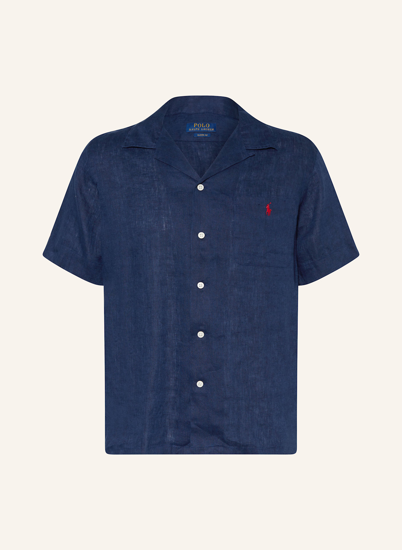 

Классическая льняная рубашка для отдыха Polo Ralph Lauren, синий