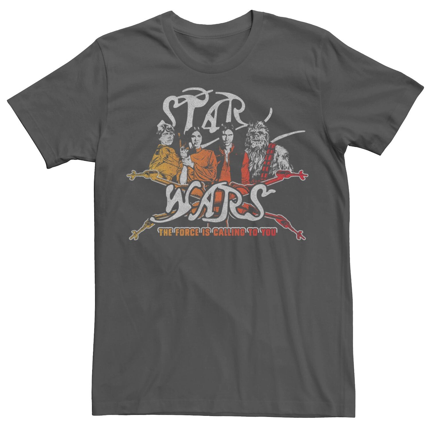 

Мужская винтажная футболка The Force Is Calles Star Wars