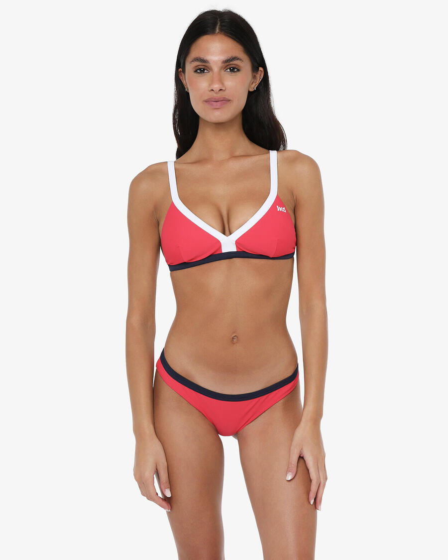 

JAKED Женские плавки малинового цвета из синтетического материала для плавания.