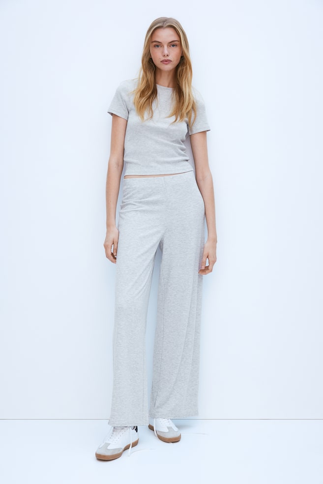 

Футболка, облегающая фигуру H&M, серый