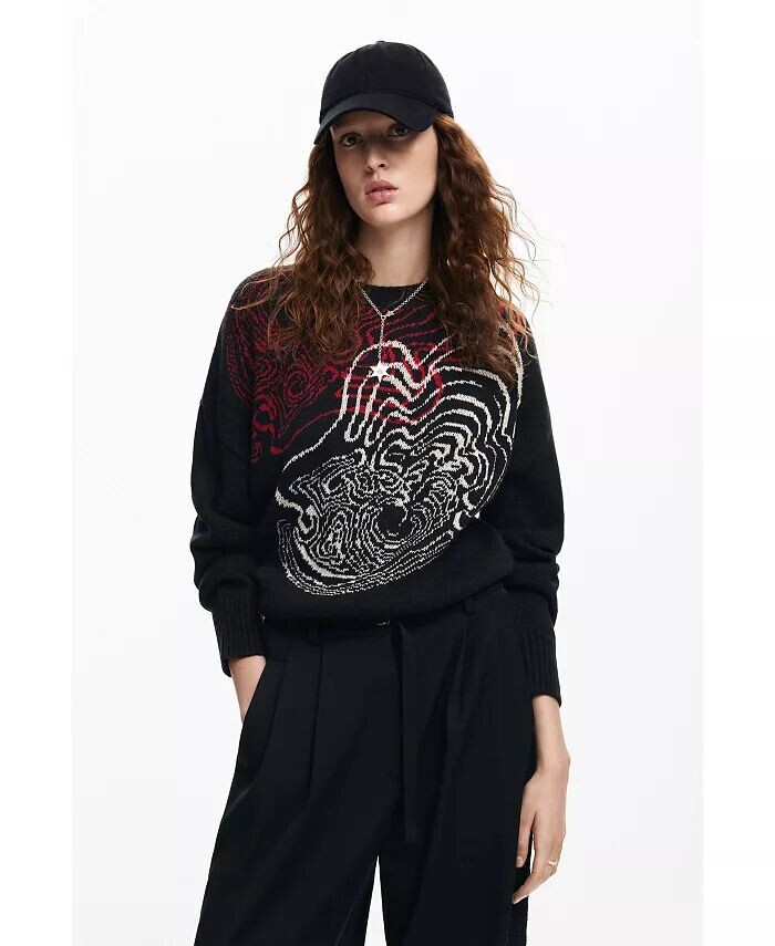 

Женский свитер Wave трикотаж M. Christian Lacroix Desigual, черный