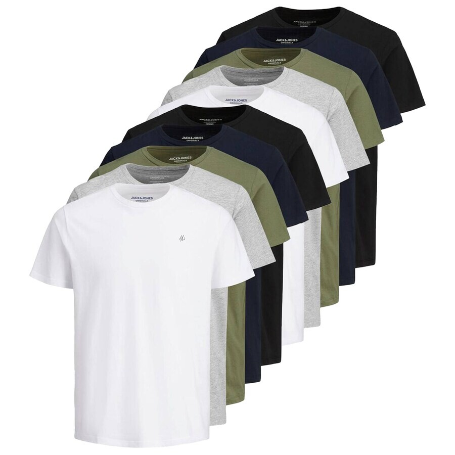 

Классическая футболка JACK & JONES Shirt, цвет marine blue/mottled grey/olive/white