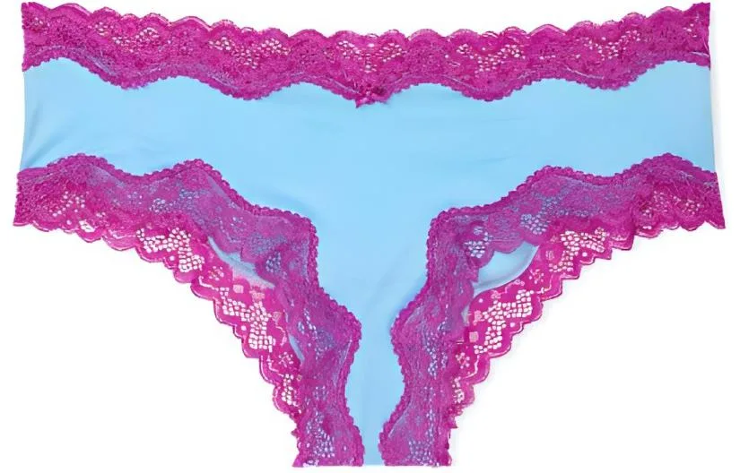 Victoria's Secret Женские трусы 1 шт, цвет макарон синий