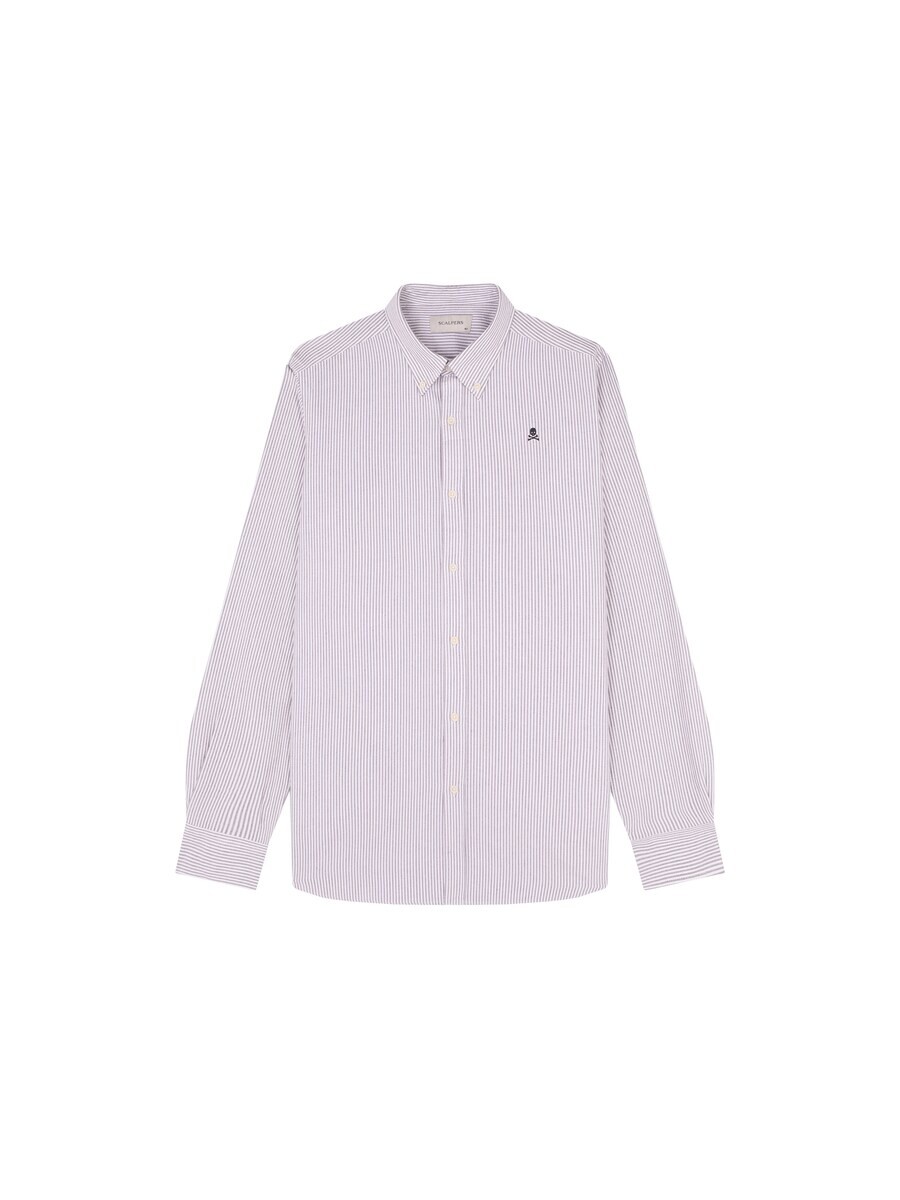 

Повседневная рубашка Scalpers Regular fit Button Up Shirt New Oxford, синий