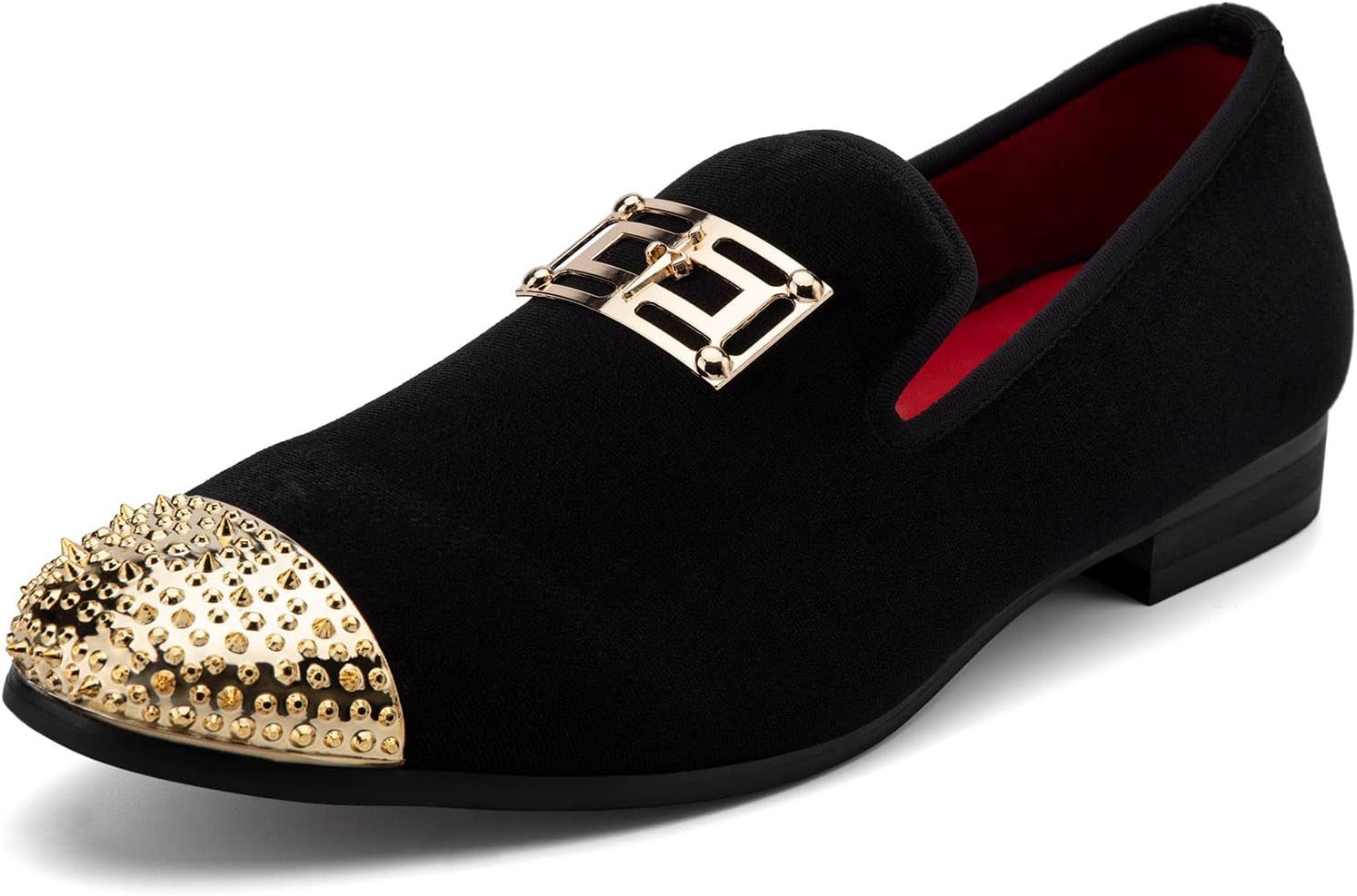 

Мужские туфли Meijiana - черные бархатные лоферы с металлической пряжкой - модные повседневные деловые туфли для мужчин - удобная резиновая подошва