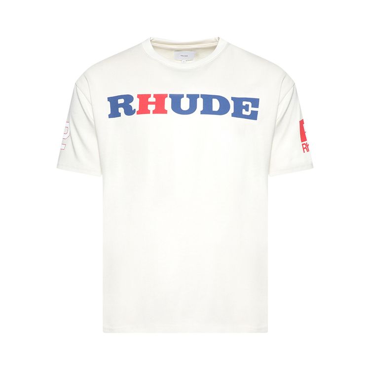 

Футболка Rhude Racing Tee Vintage White, белый