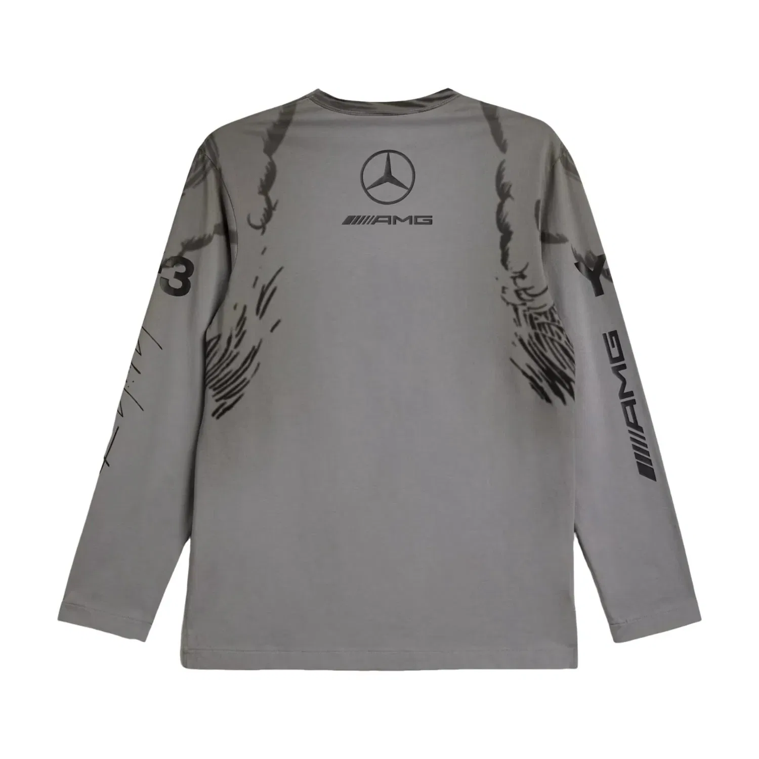 Футболка с длинными рукавами Adidas Y-3 Mercedes Wolf Graphic 'Black' KS7830, черный — фото 2