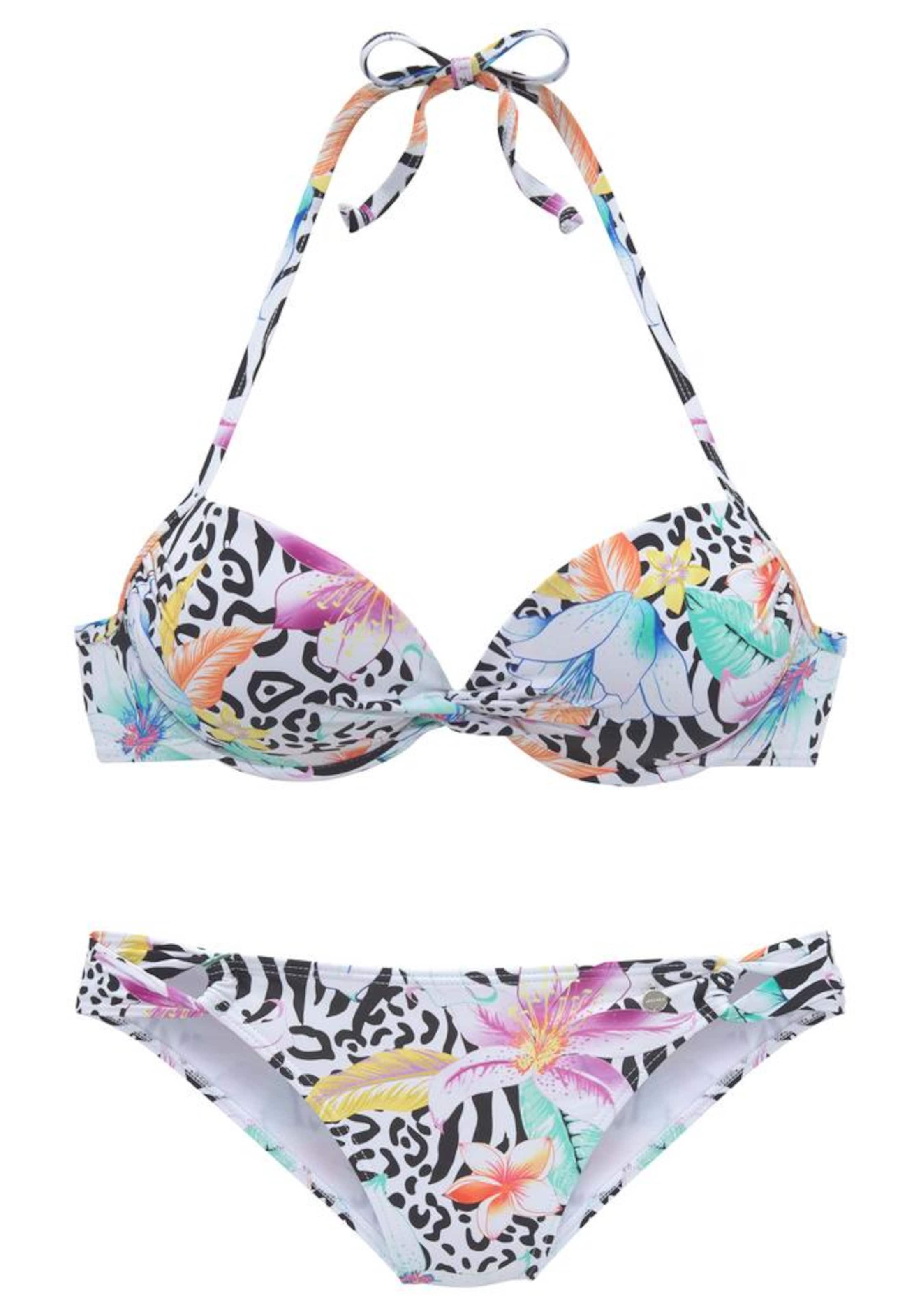 

LASCANA Бикини пуш-ап в белом цвете