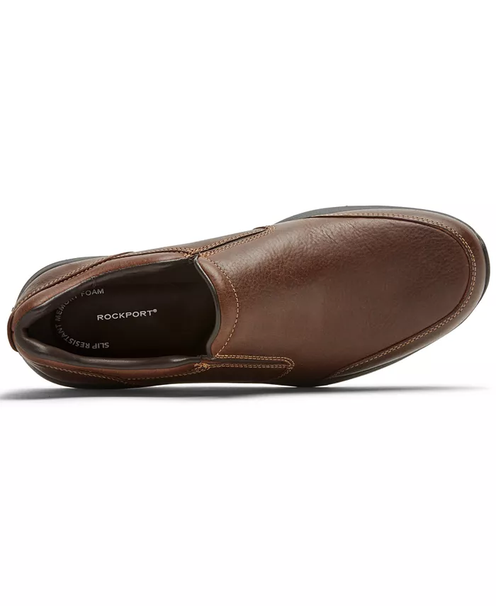 Мужские классические туфли Edgehill Double Gore Slip On Rockport, коричневый — фото 3