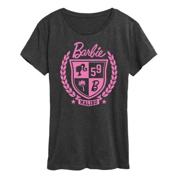 

Женская футболка с принтом Malibu Seal Barbie, серый