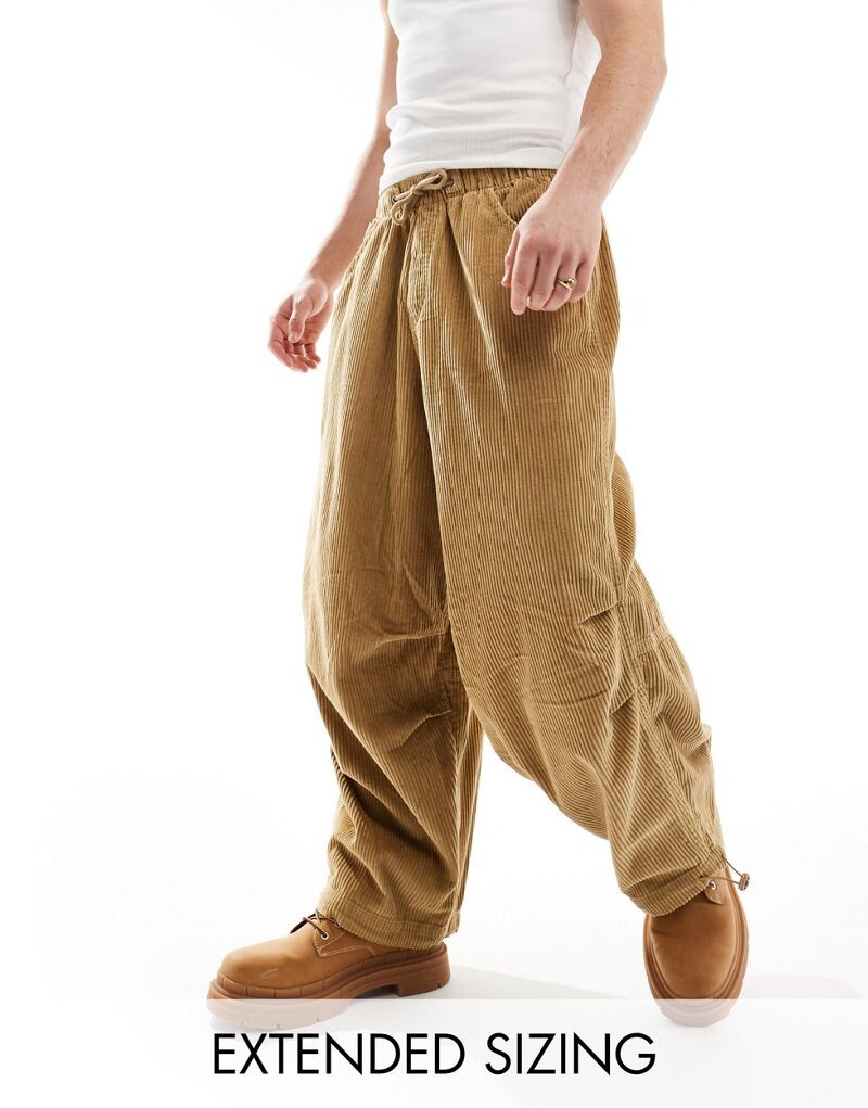 

Вельветовые брюки цвета парашют ASOS DESIGN