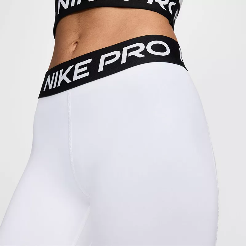 Женские леггинсы Nike Pro со средней посадкой 7/8 на подкладке, белый — фото 4