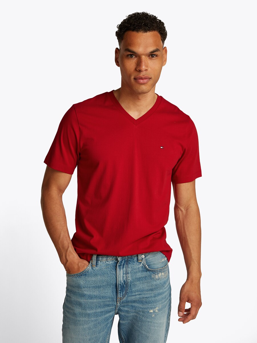 Рубашка TOMMY HILFIGER ESSENTIAL, темно-красный — фото 2