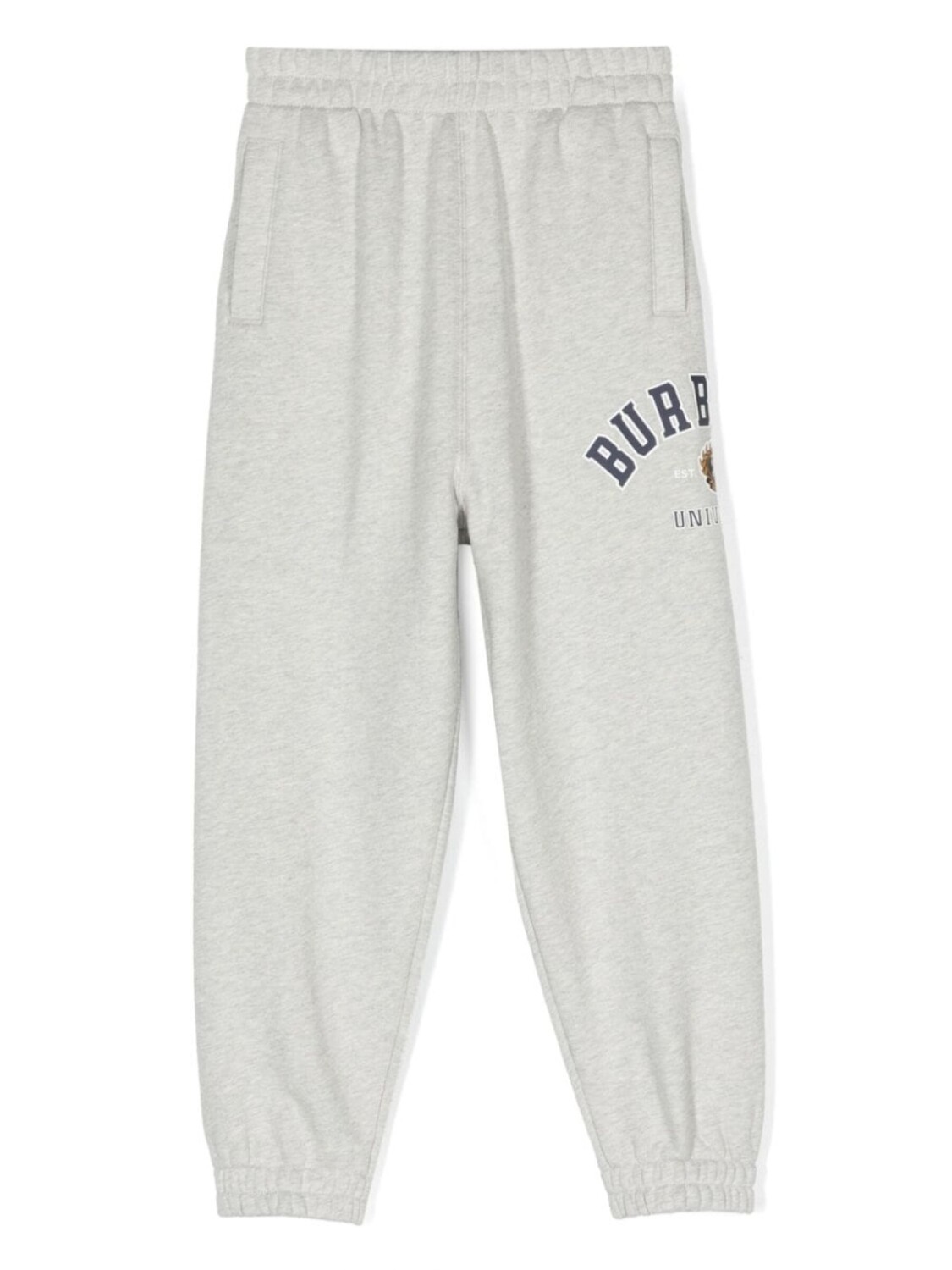 

Burberry Kids спортивные брюки с логотипом, серый