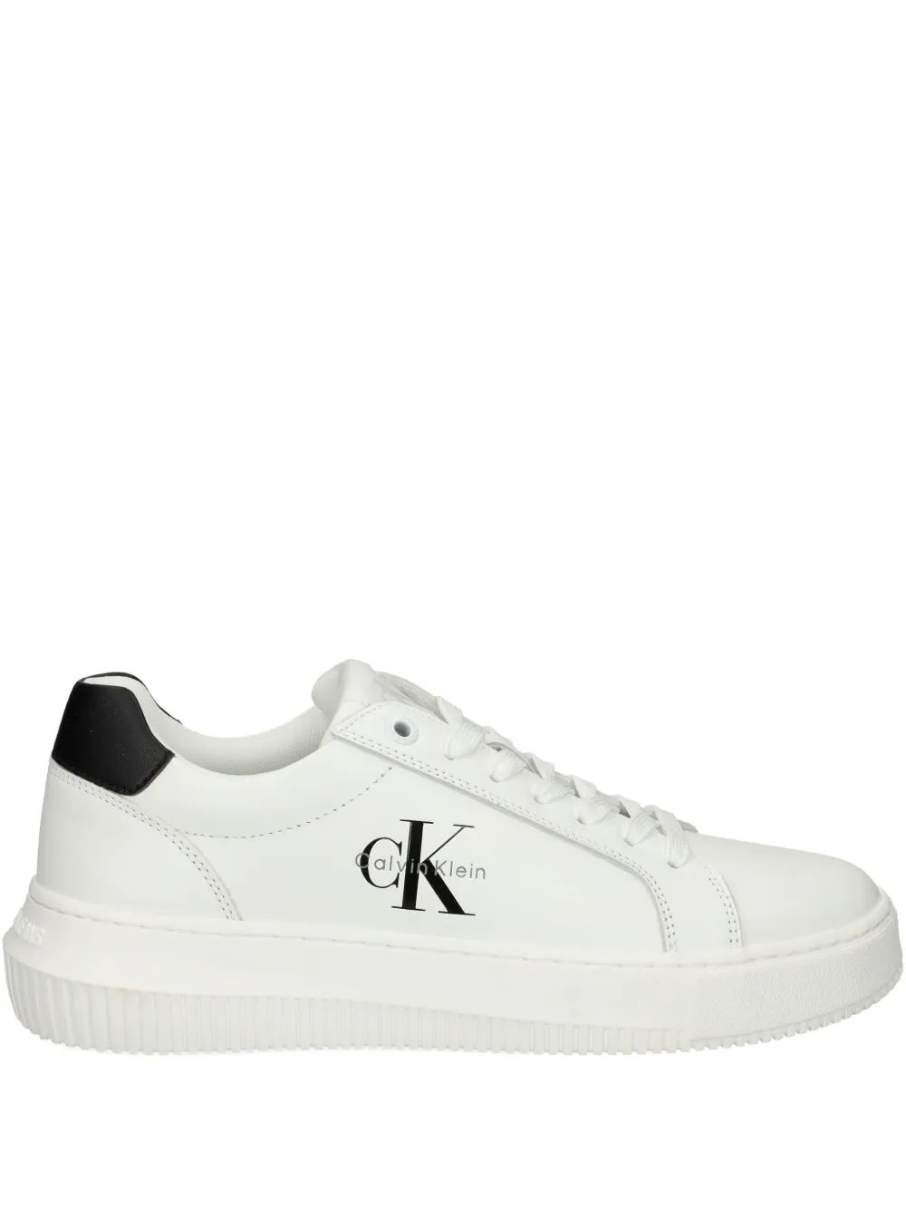 Кожаные кроссовки с логотипом Calvin Klein Jeans, белый