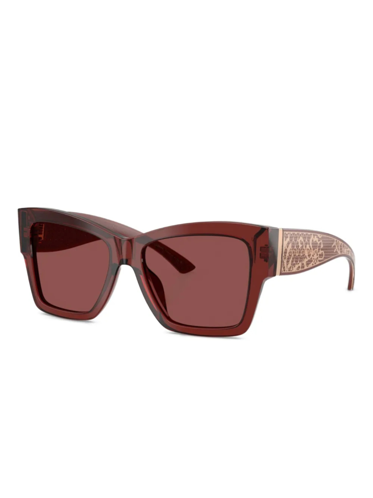 Солнцезащитные очки с принтованными дужками Dolce & Gabbana Eyewear, красный — фото 2