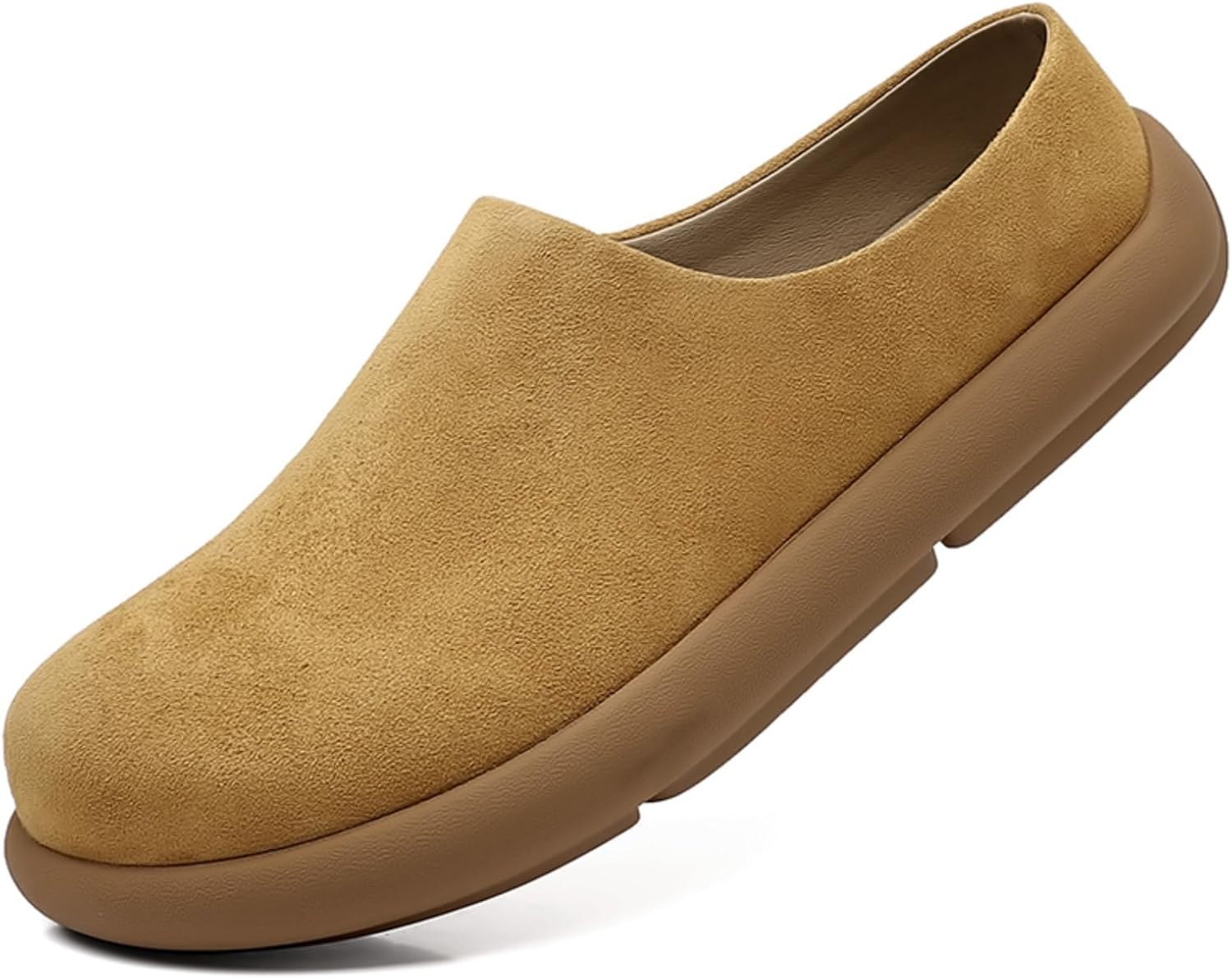 

Мужские дышащие плоские туфли повседневные лоферы с толстой и мягкой подошвой Оксфорды летние для улицы и дома, подходят для дома, покупок и прогулок Houdbdol, желтый