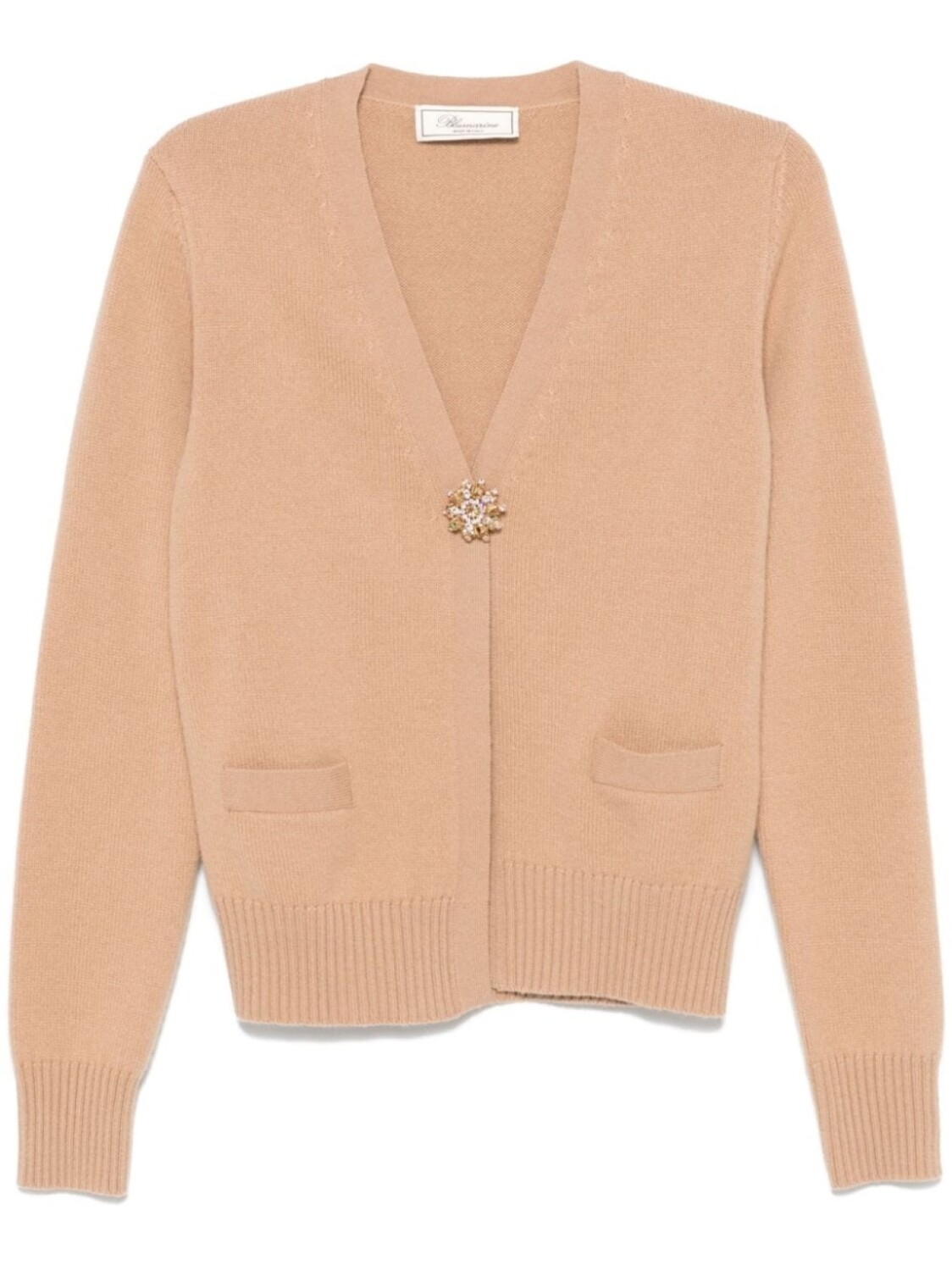 

Blumarine кардиган с брошью, коричневый