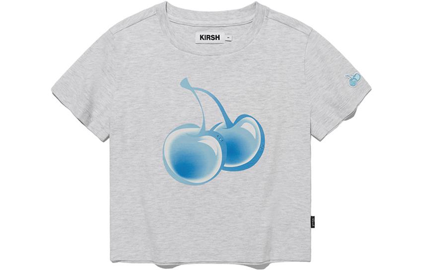 

Кроп-топ женский с круглым вырезом умеренной длины Kirsh, серый