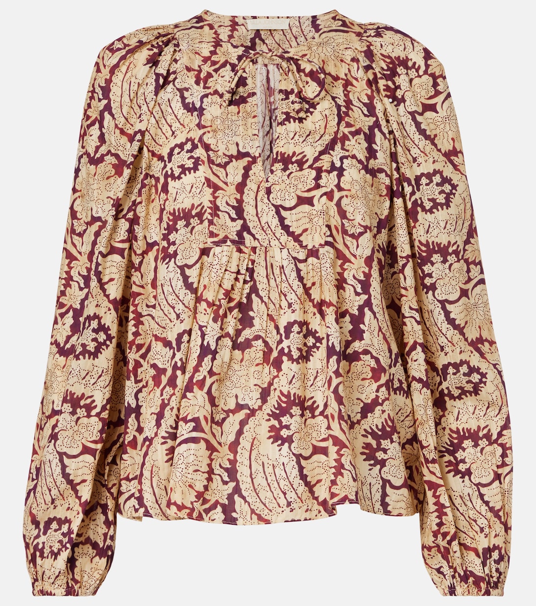 

Блузка из смесового хлопка с принтом Brea Ulla Johnson, Amaranthus