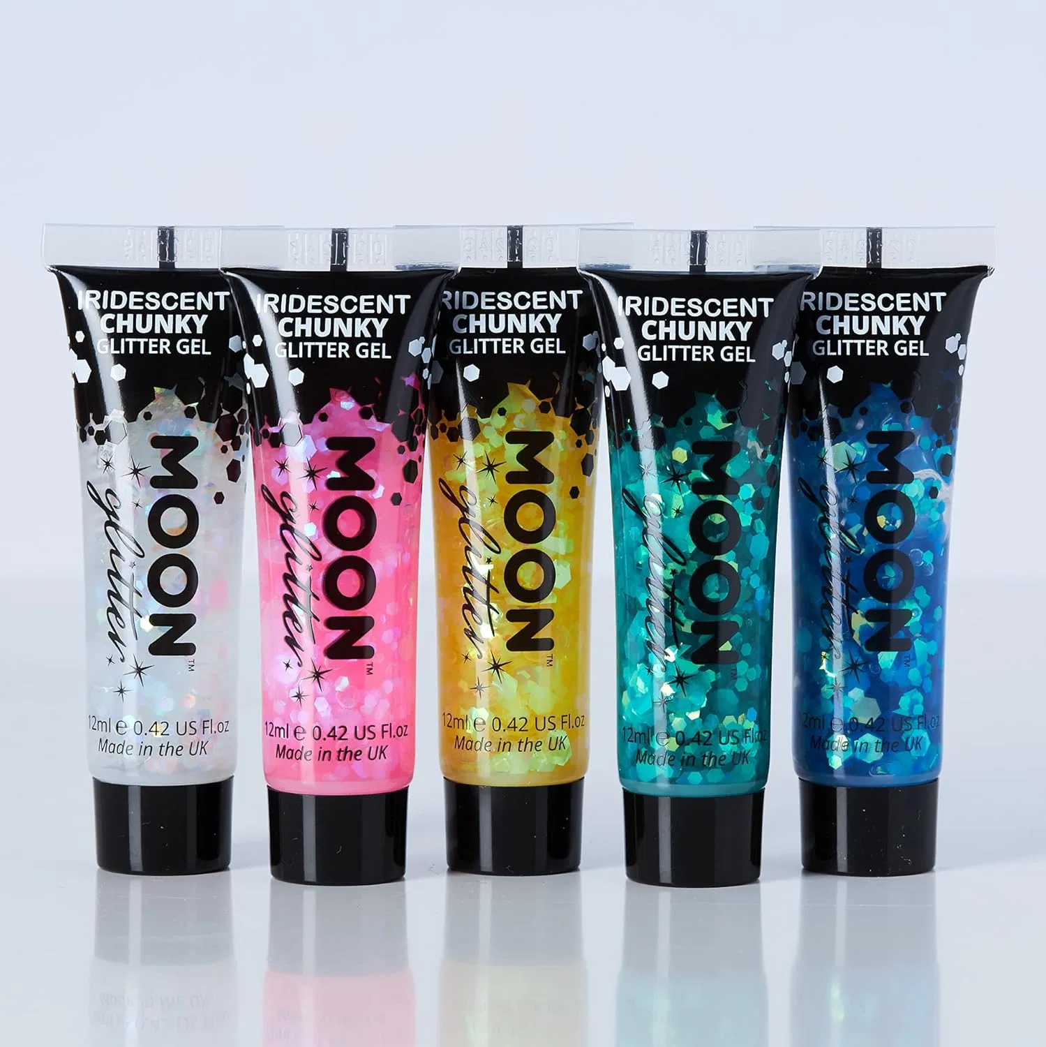 Набор глиттер-гелей Moon Glitter для лица из 5 цветов Moon Glitter — фото 2