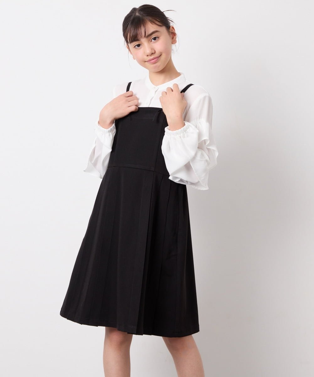 [130-160] Складчатая юбка-свитер с ленточкой спереди A.V.V, black — фото 2